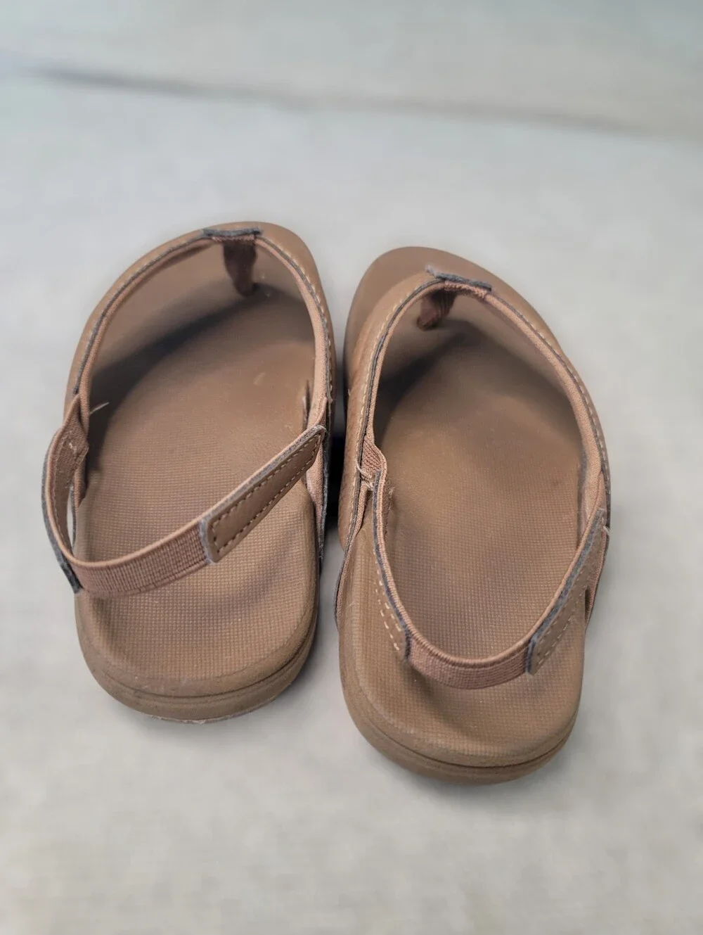 Wonder Nation Toddler Boy's Brown Casual Flip Flops, Sz 9-10